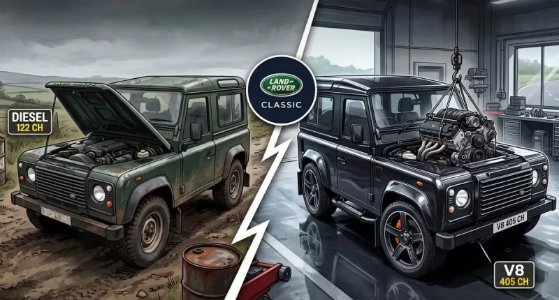 Land Rover Defender V8 dönüşümü - Eski Land Rover Defender Modellerine Resmi V8 Dönüşümü