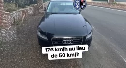 Trafikte aşırı hız yapan sürücüye ağır yaptırım