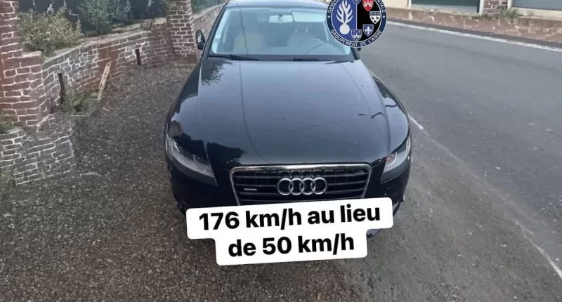 Trafikte aşırı hız yapan sürücüye ağır yaptırım