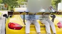 Porsche Cayman Üzerinde Çocuklarını Gezdiren Babaya Ağır Ceza