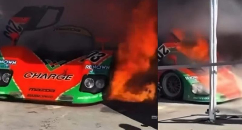 Laguna Seca'da Alev Alan Efsanevi Mazda 767B İçin Umutlar Sürüyor