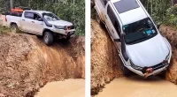 Toyota Hilux ile İnanılmaz Off-Road Deneyimi: Çamurlu Yamaçta Karavanla İniş