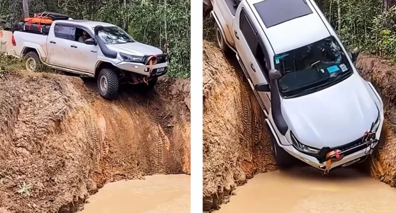 Toyota Hilux ile İnanılmaz Off-Road Deneyimi: Çamurlu Yamaçta Karavanla İniş